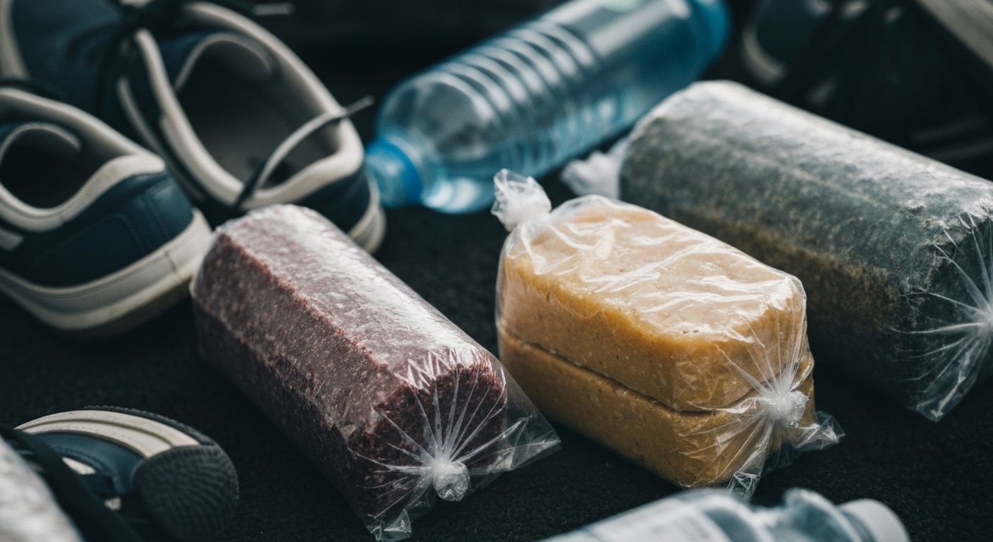 Geles y barritas energéticas caseras listas para el deporte